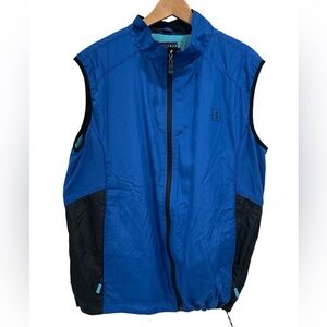 PGA Tour Golf Lightweight Full Zip Vest Jacket in Blue and Black - Size Medium